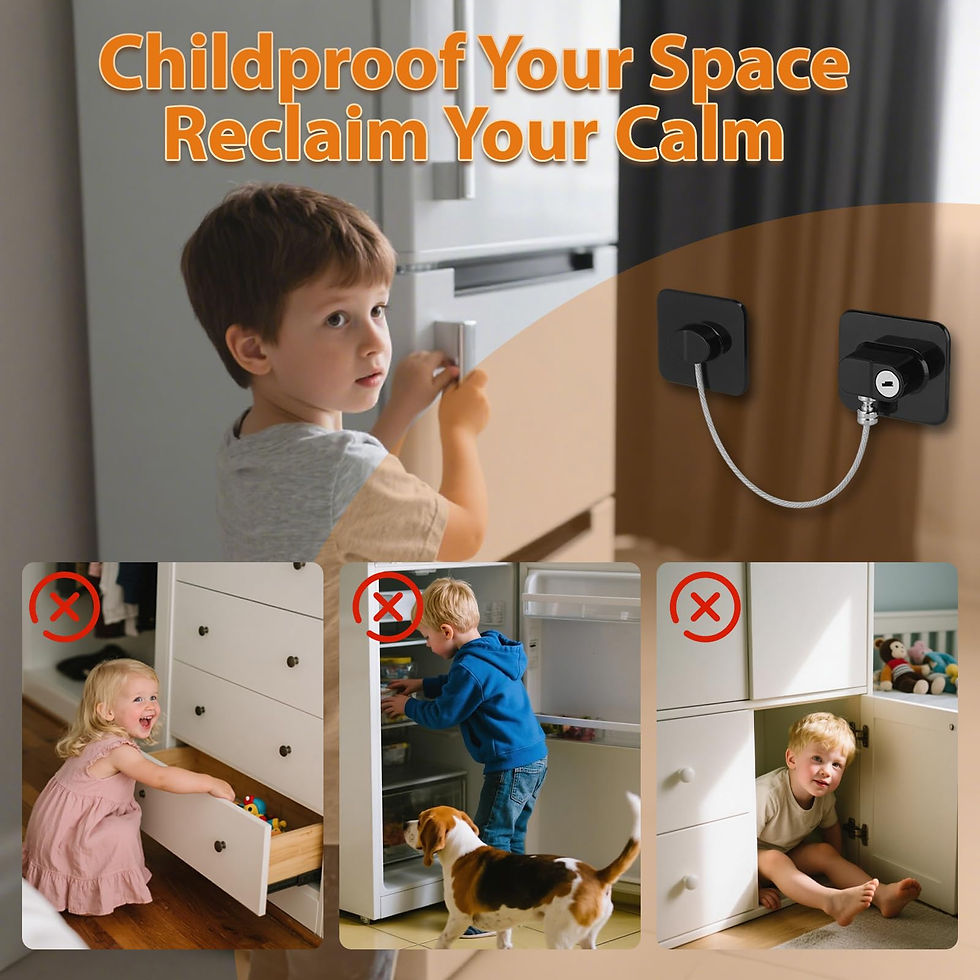 Thumbnail: Refrigerator Lock, Child Safety Locks, Locks for Adults, Heavy Duty Lock