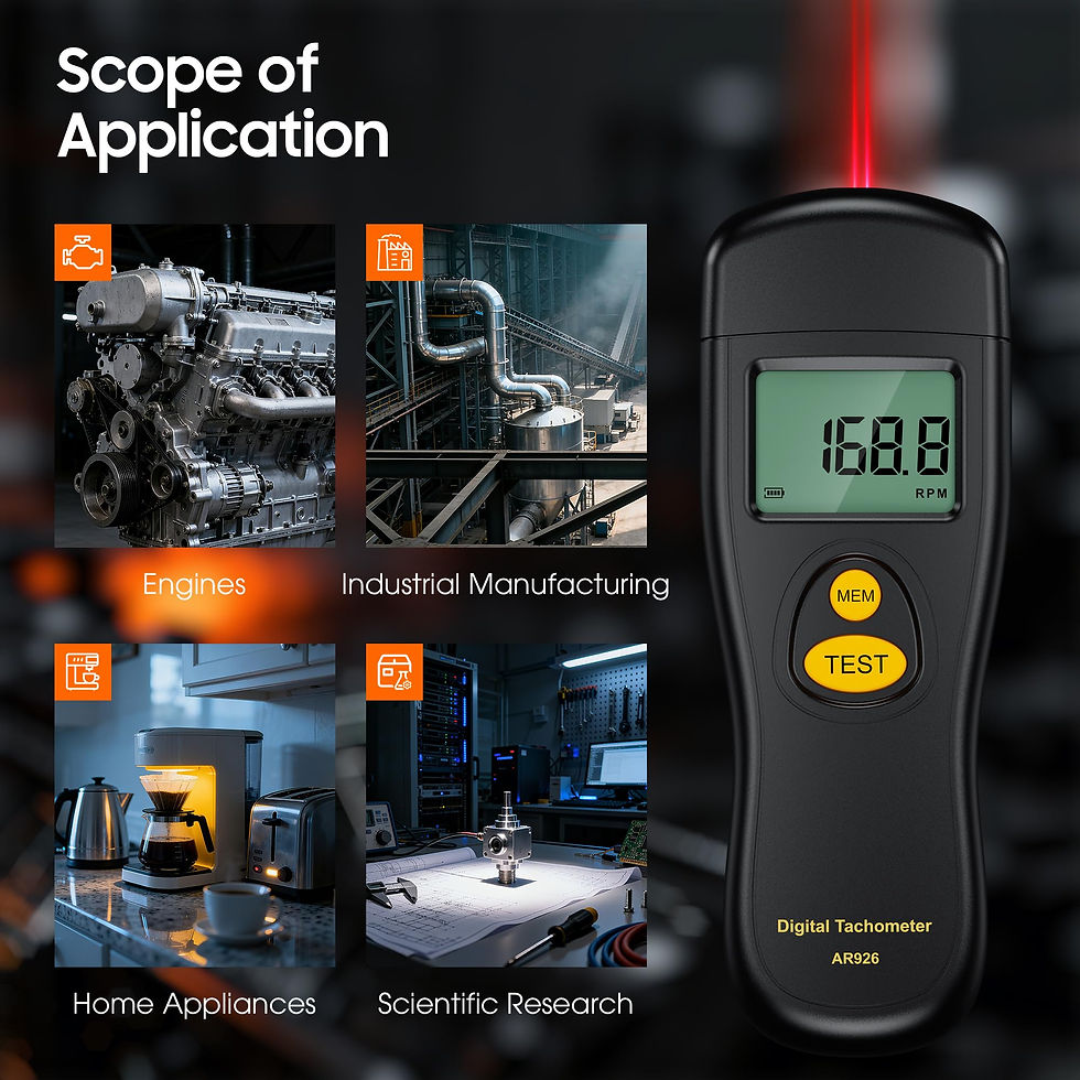 Thumbnail: Digital Noncontact Laser Photo Sensor with to Tachometer, 30 99,999 Accuracy,