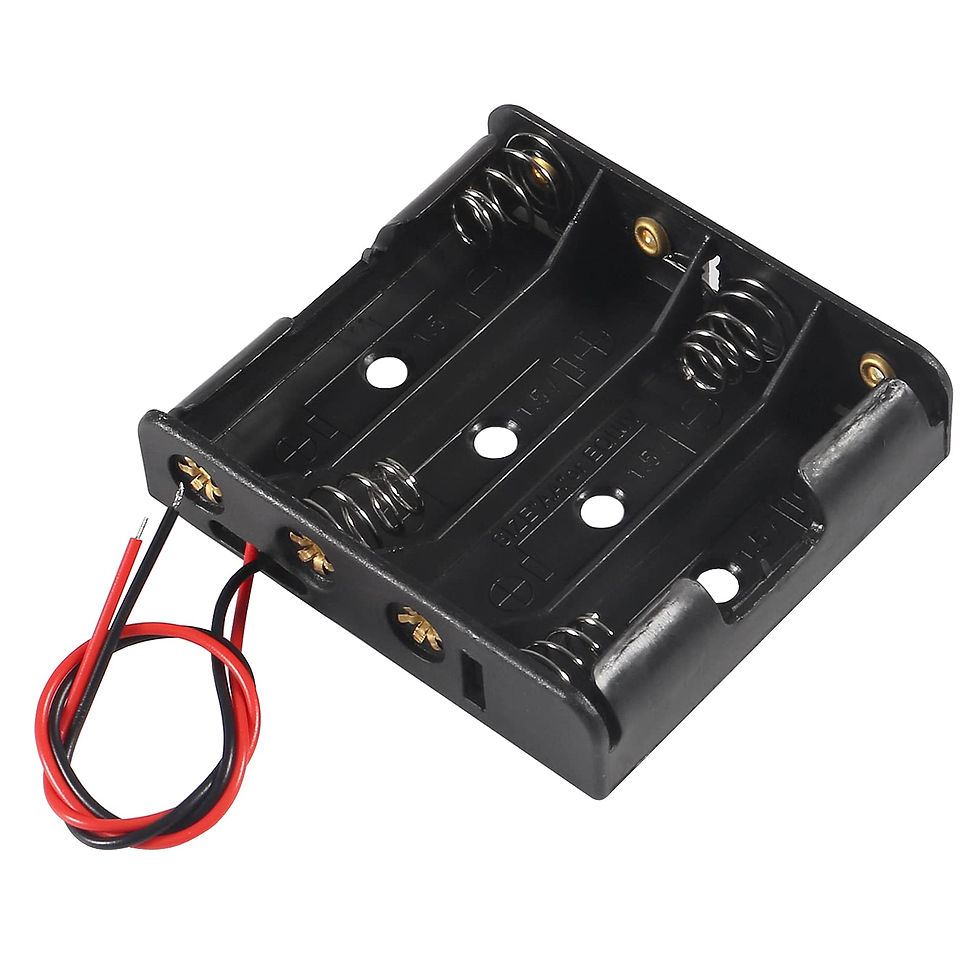 Thumbnail: AA Battery Holder, 1.5V, 4 Slot Holder for 3V 6V AA Battery, 4 Pack