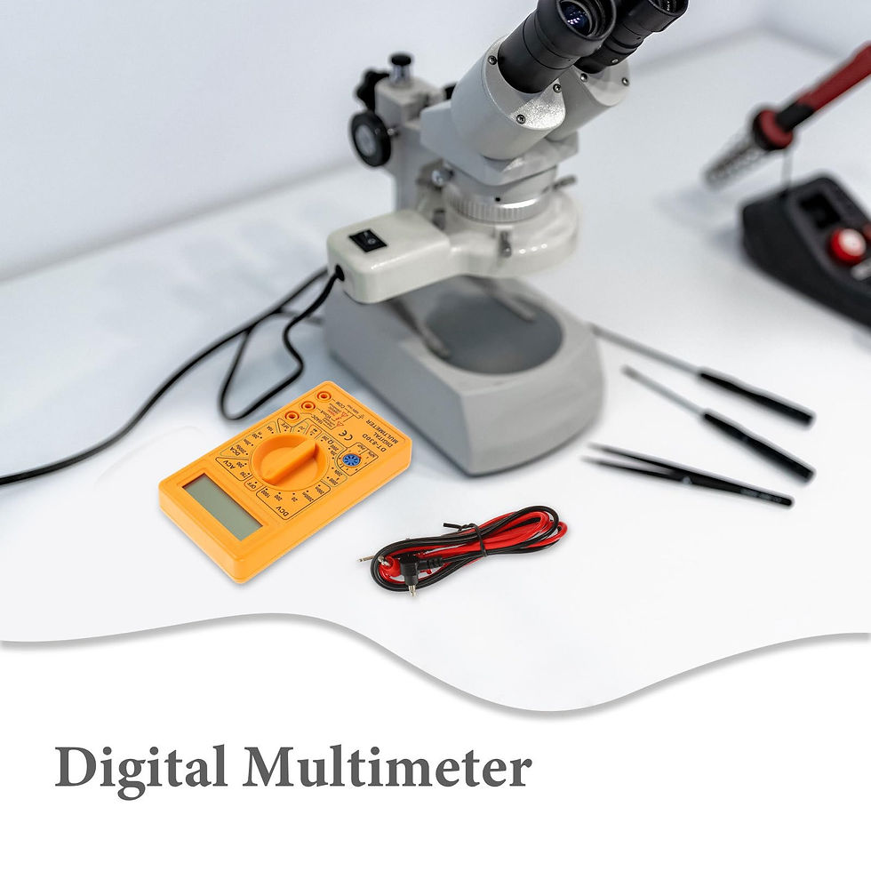 Thumbnail: TEHAUX Digital Multimeter w/ Protective Shell, Easy Use for AC/DC Testing