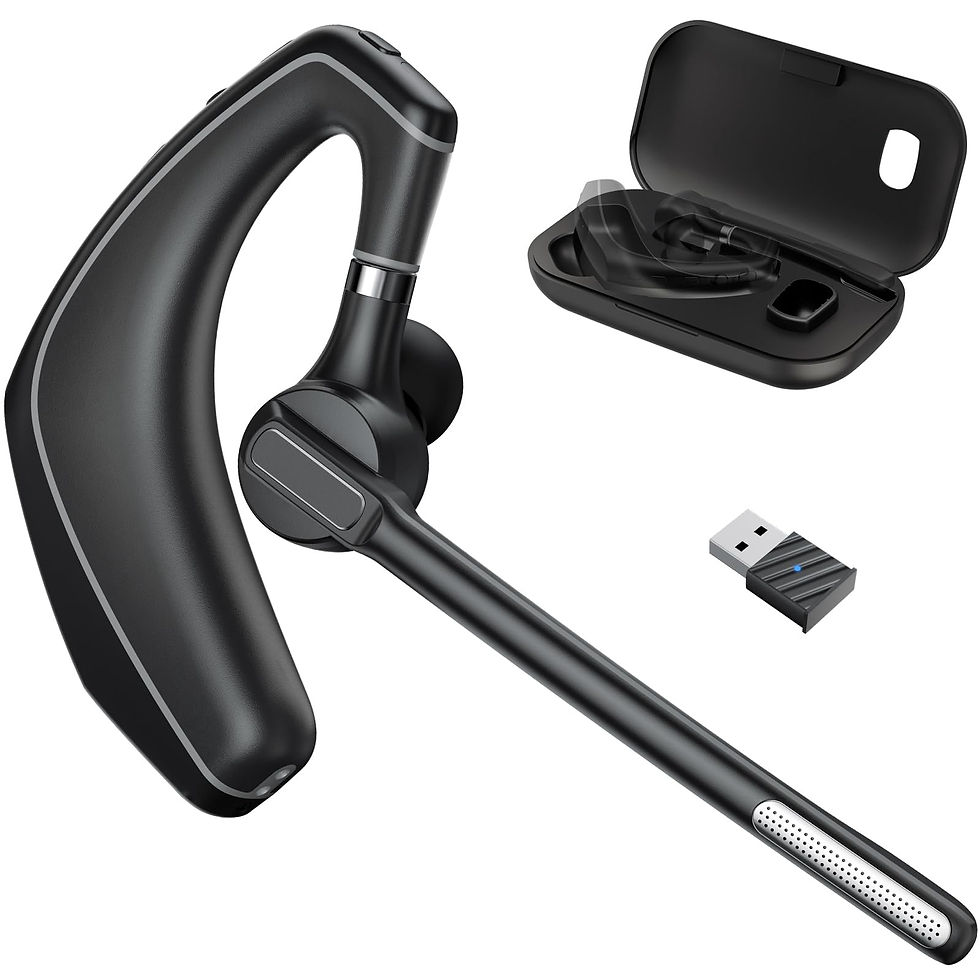 Thumbnail: Bluetooth Headset w/ Noise Cancelling Mic, USB Dongle, Black, A6 (MS Teams)