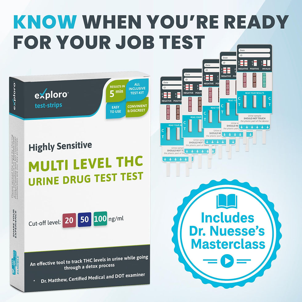 Thumbnail: Exploro Level THC Test Kit � Multi Drug 3 & Weed Test at � THC Test Strips