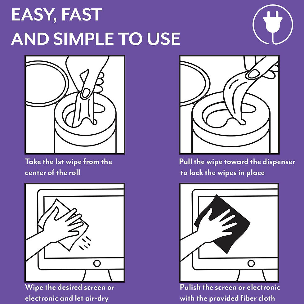 Thumbnail: Screen Cleaner Wipes, 50 Count for Phones, TV, Computer & Monitor Cleaning