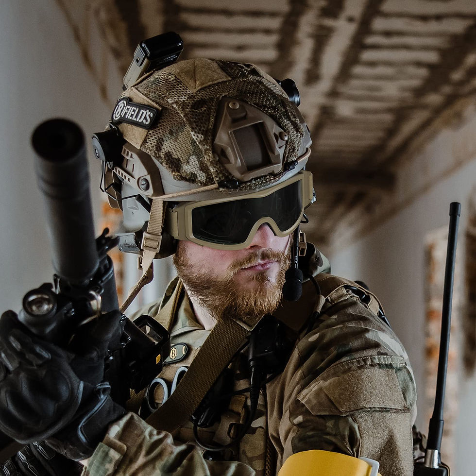 Thumbnail: xaegistac Tactical Anti Ballistic Safety for Khaki Airsoft Goggles Fog Military