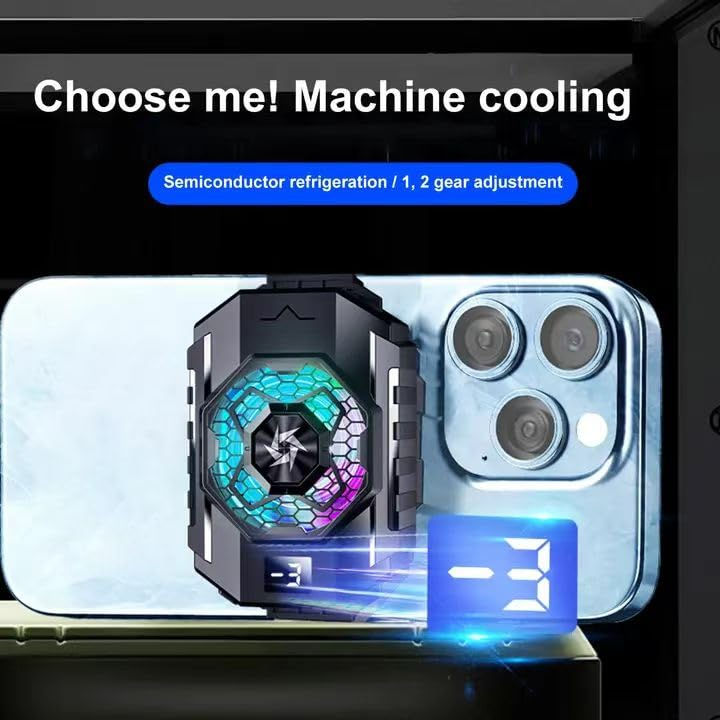 Thumbnail: Portable LED Phone Cooler Fan, Mobile Cooling Fan for iPhone/Android