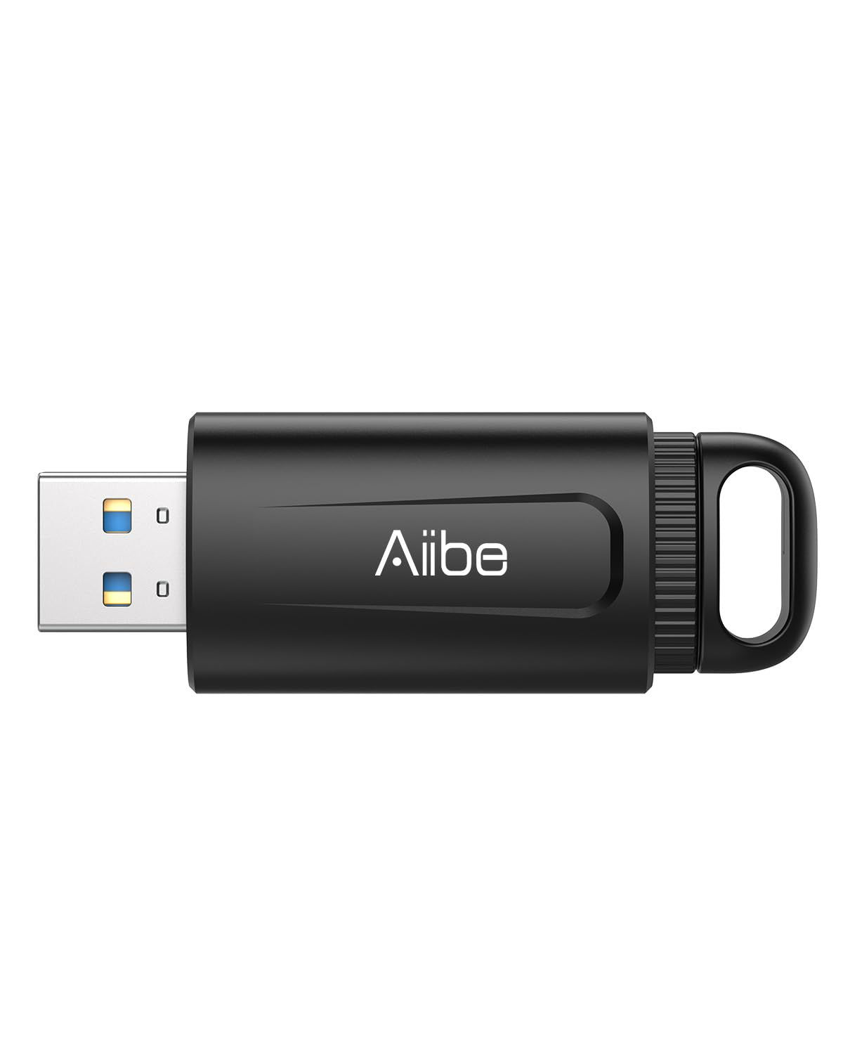 Aiibe 256GB USB 3.0 Flash Drive Retractable Thumb Drive for PC Laptop (Black)
