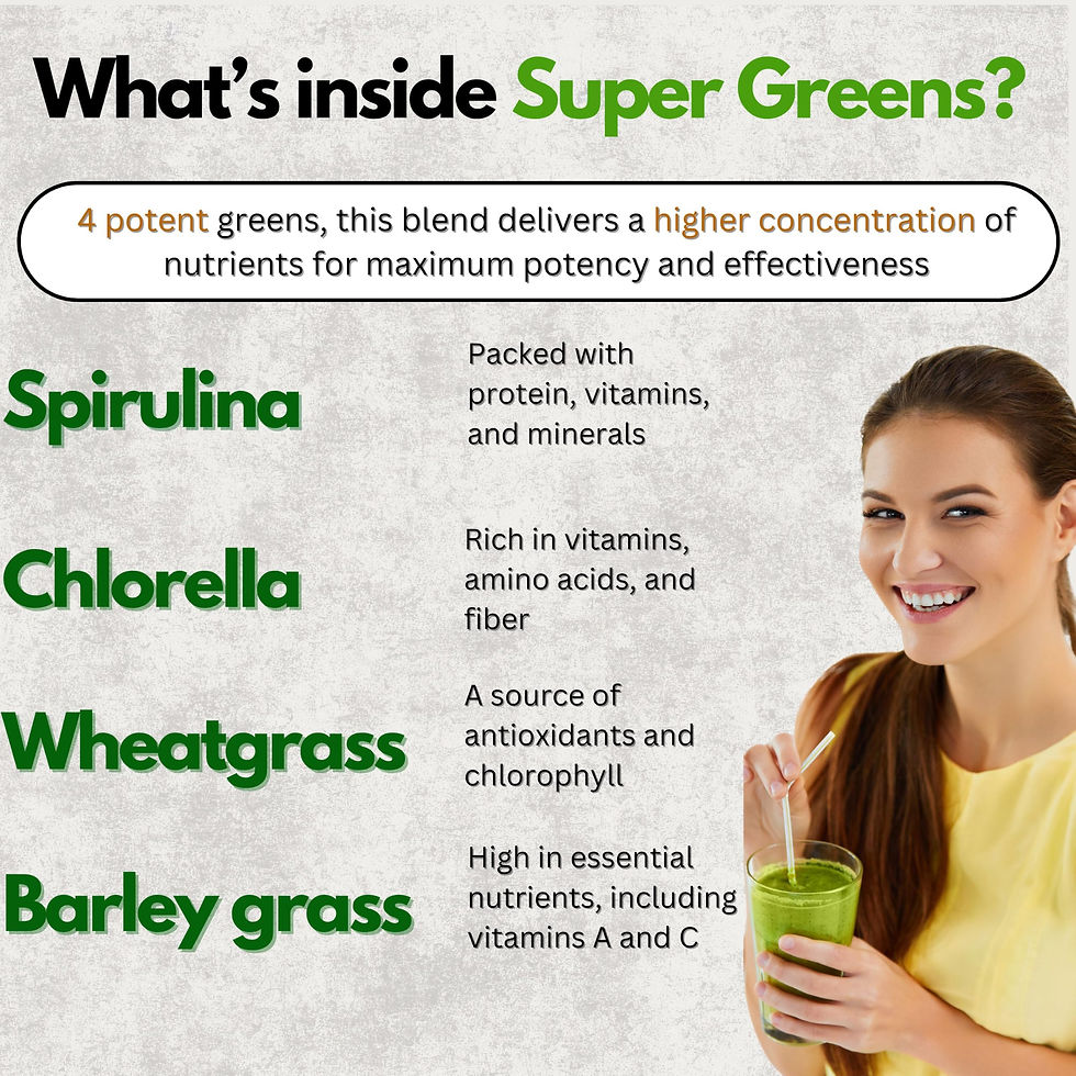 Thumbnail: Earths Basket Organic Super Greens Powder 100g - Spirulina & Chlorella