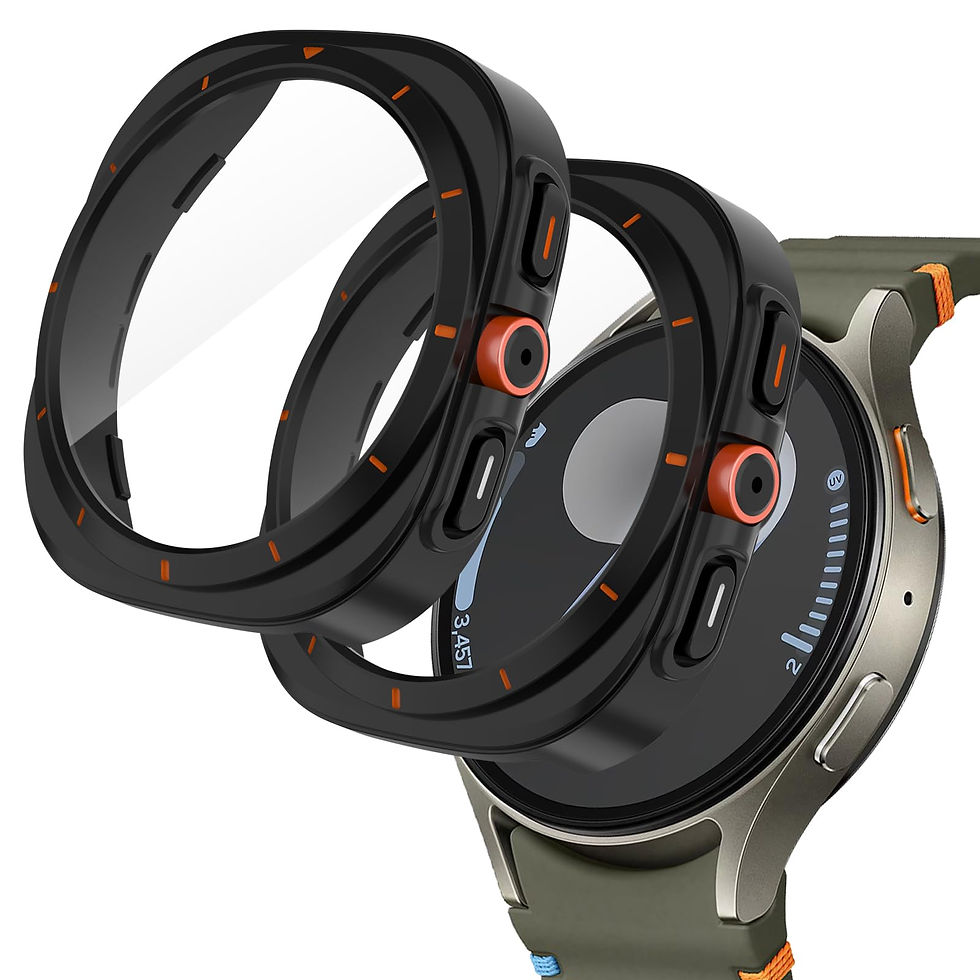 Thumbnail: Samsung Galaxy Watch 7 44mm Hard Case with Tempered Screen, 2-Pack, Black