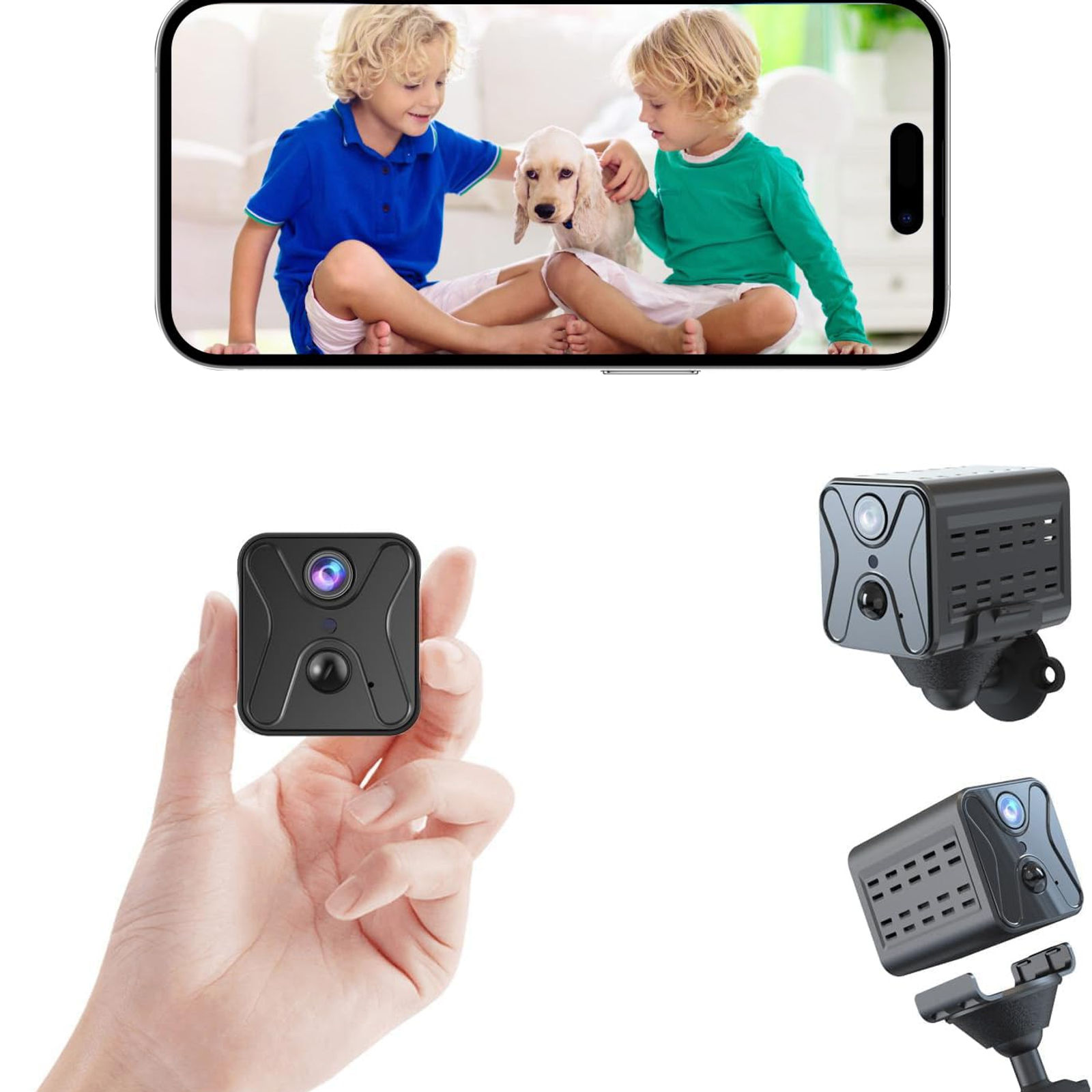 Javiscam 2K WiFi Spy Camera, Hidden, 100-Day Battery, Night Vision Security