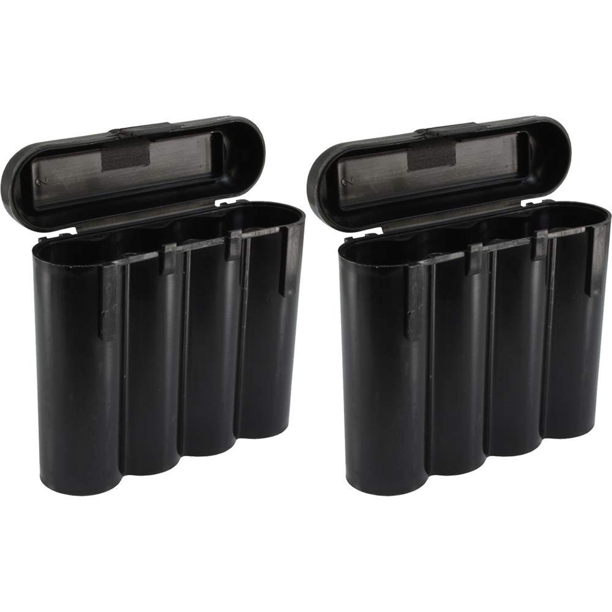 2 Black 18650 & CR123A 4 Battery Holder Storage Case for 18650 Batteries