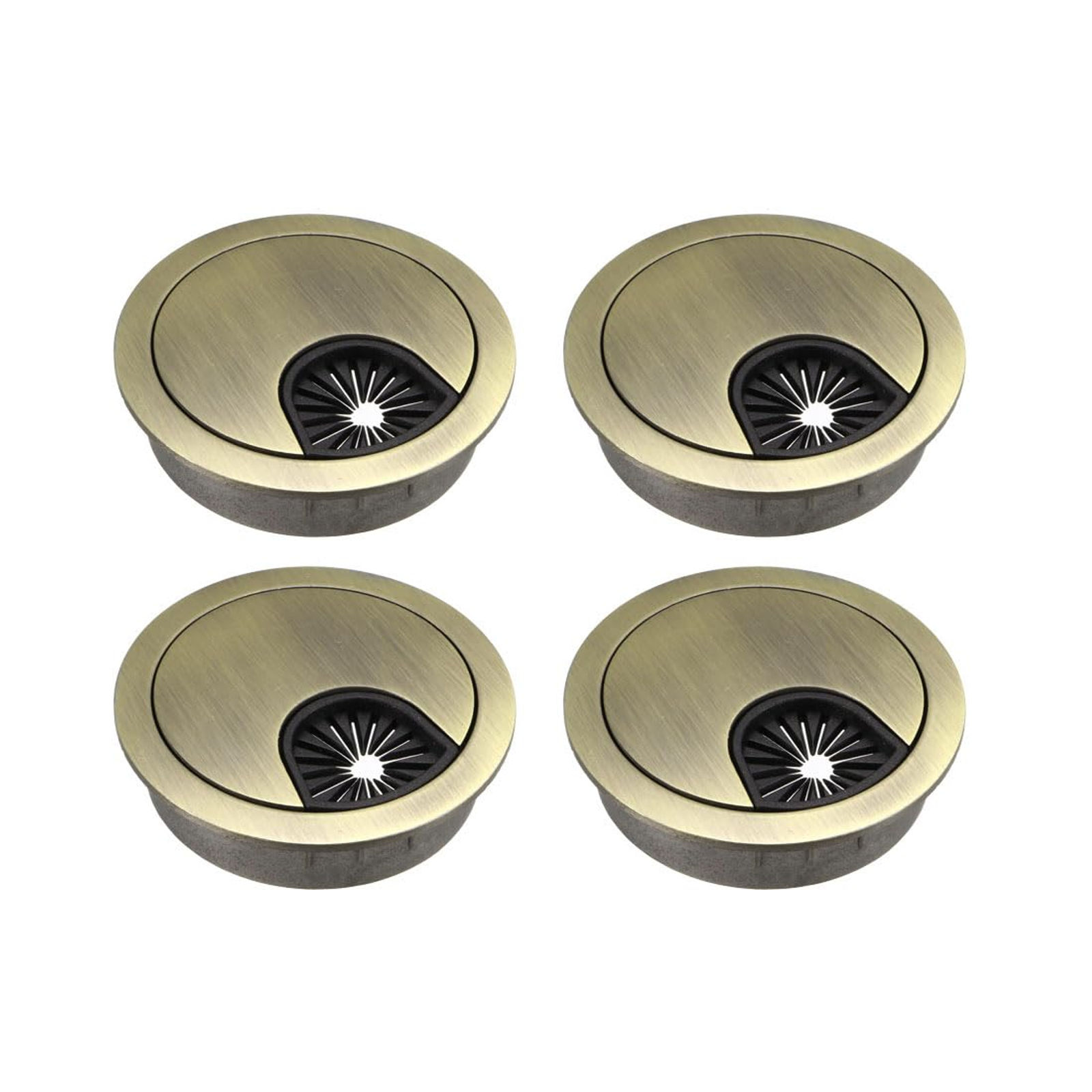 uxcell Cable Hole Cover, Alloy Desk Wire 2Inch/50mm Zinc Grommets Cord