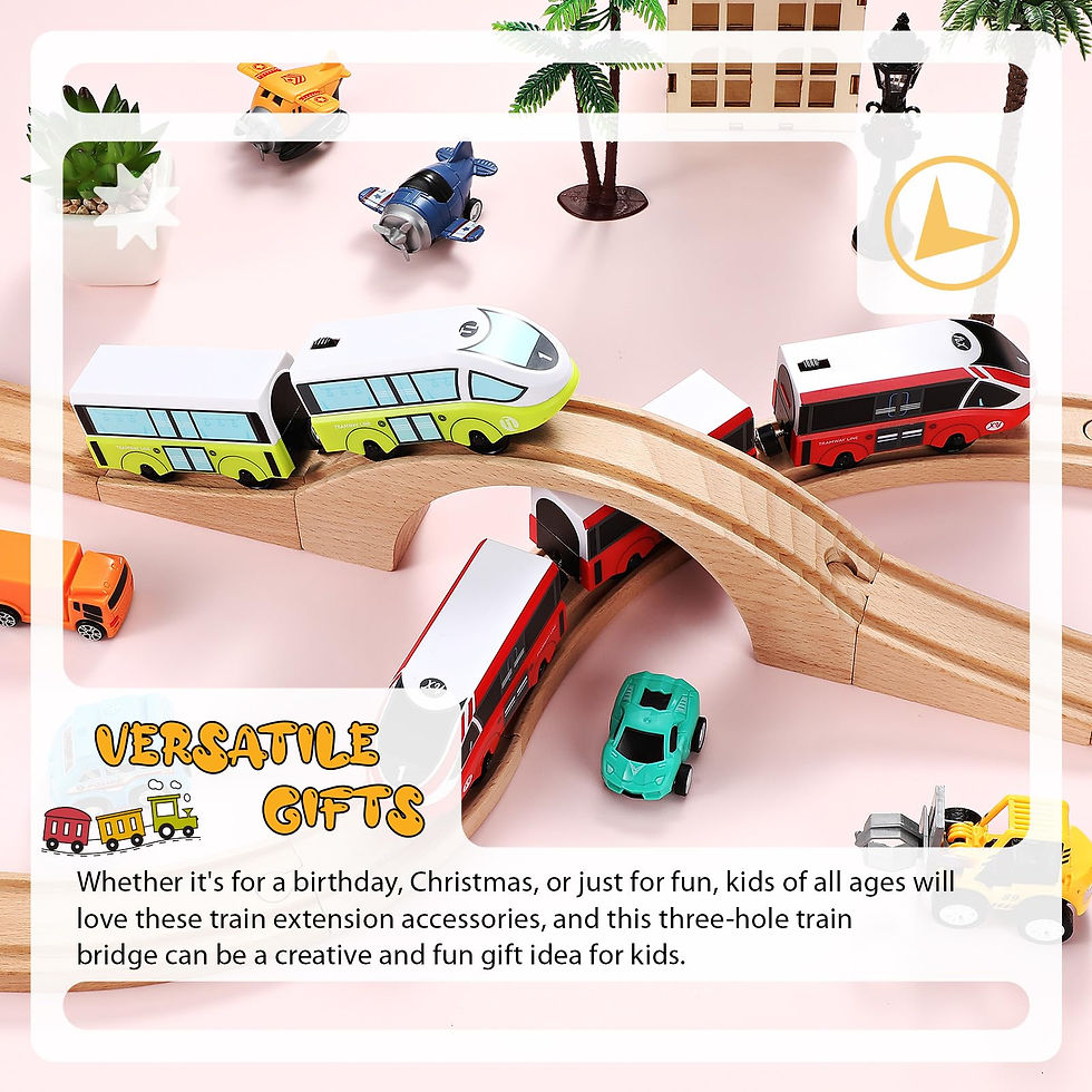 Thumbnail: Kigley Wood Track Expansion Wooden Accessories Train Bridge Wooden for
