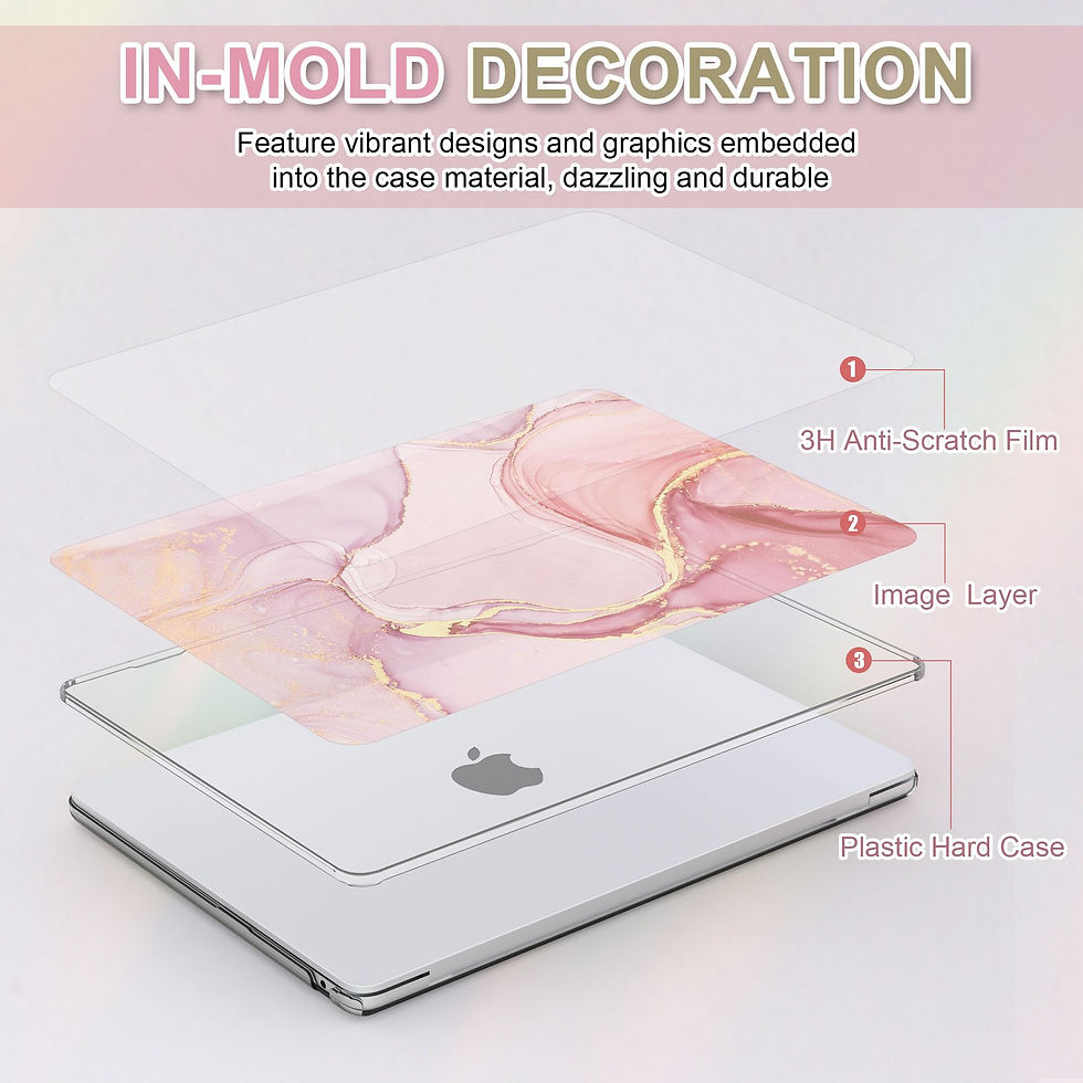 Thumbnail: B BELK MacBook Air 13" Hard Case, Pink Marble with Keyboard & Screen Protector