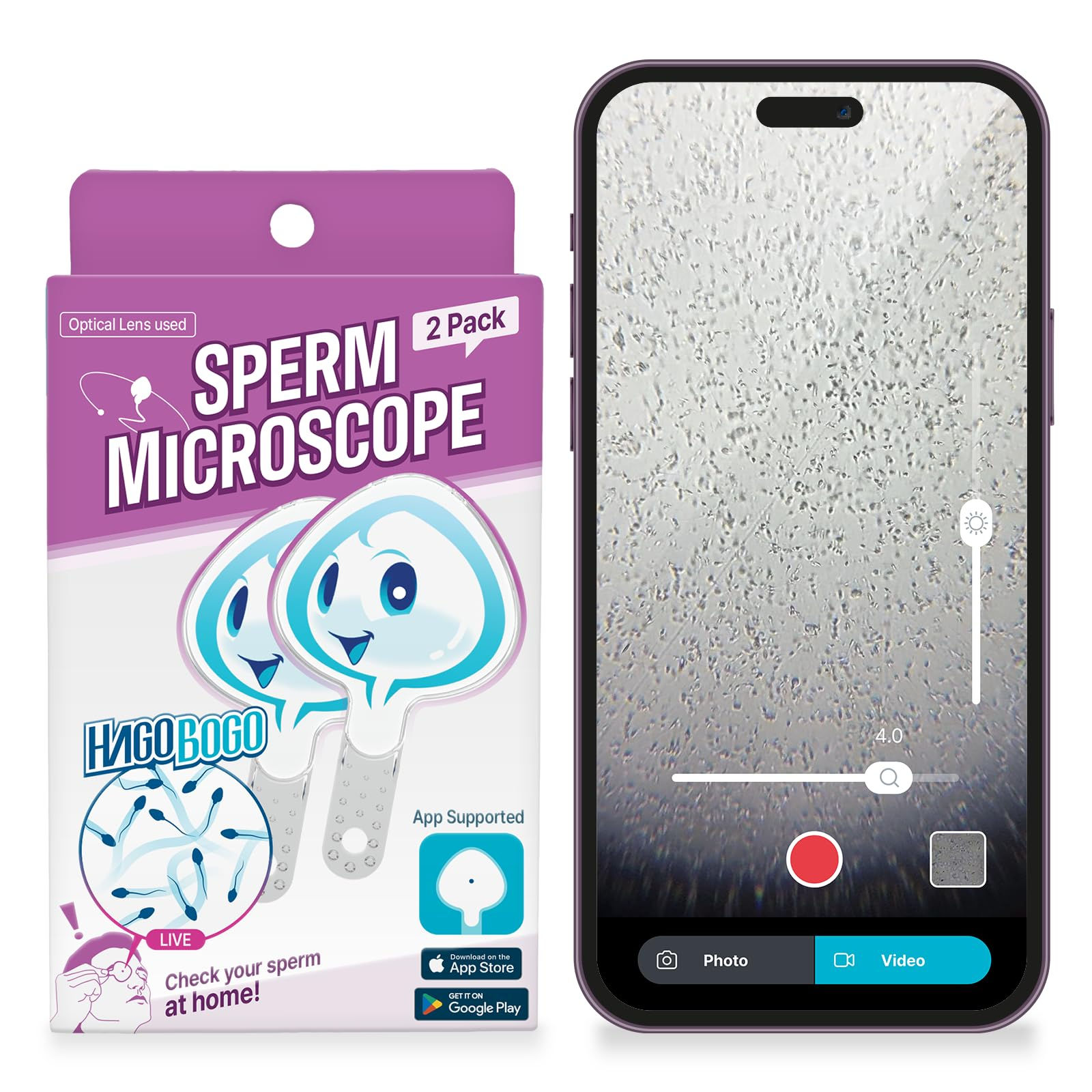 Sperm | Wellness Device for Observation Microscope (2-Pack) Single-Use