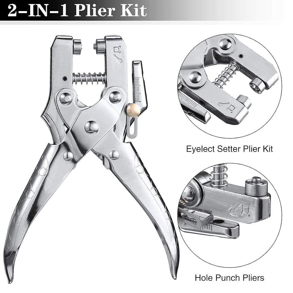 Thumbnail: Eyelet Hole Punch Pliers, Pliers Kit 3/16 in(5mm) Grommet Eyelets Kits