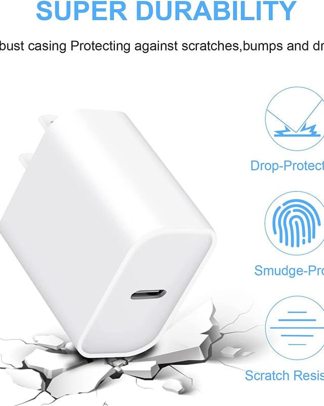 Thumbnail: USB C Charger Block 2-Pack for iPhone 16-11, iPad, Type C Adapter