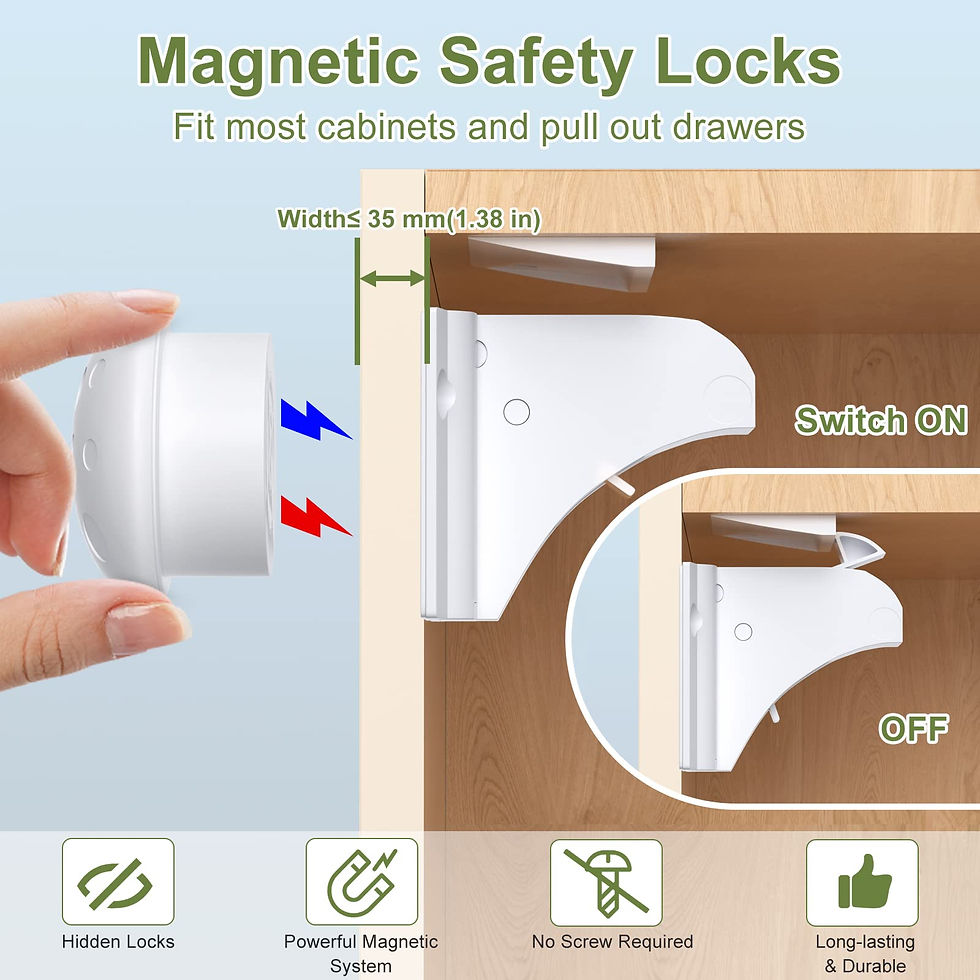 Thumbnail: Child Safety Locks, AOSITE Keys Baby Drawer Locks for Kitchen with Adhesive No