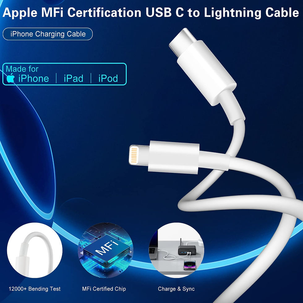 Thumbnail: Fast Charger for iPhone 14/13/12/11, 10FT USB C Lightning Cable, 2-Pack