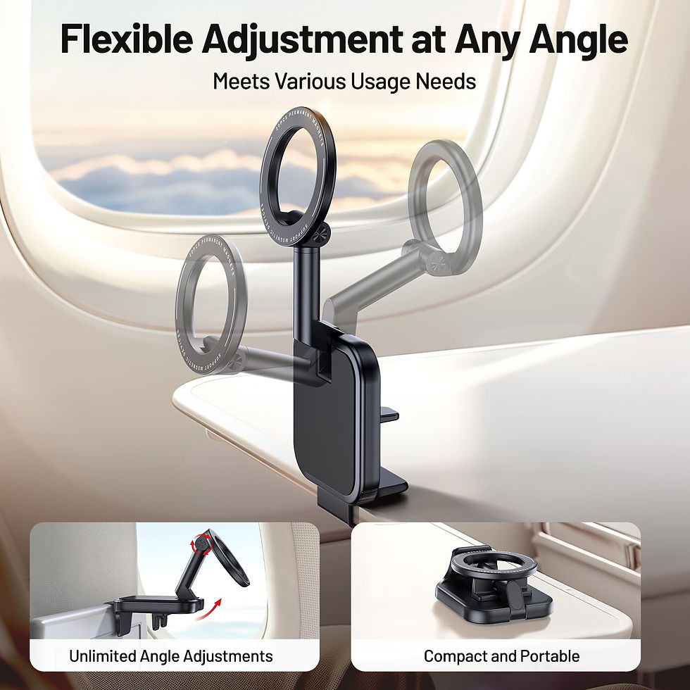 Thumbnail: Hill Travel Essentials Airplane Phone Holder for MagSafe, Universal Travel Mount