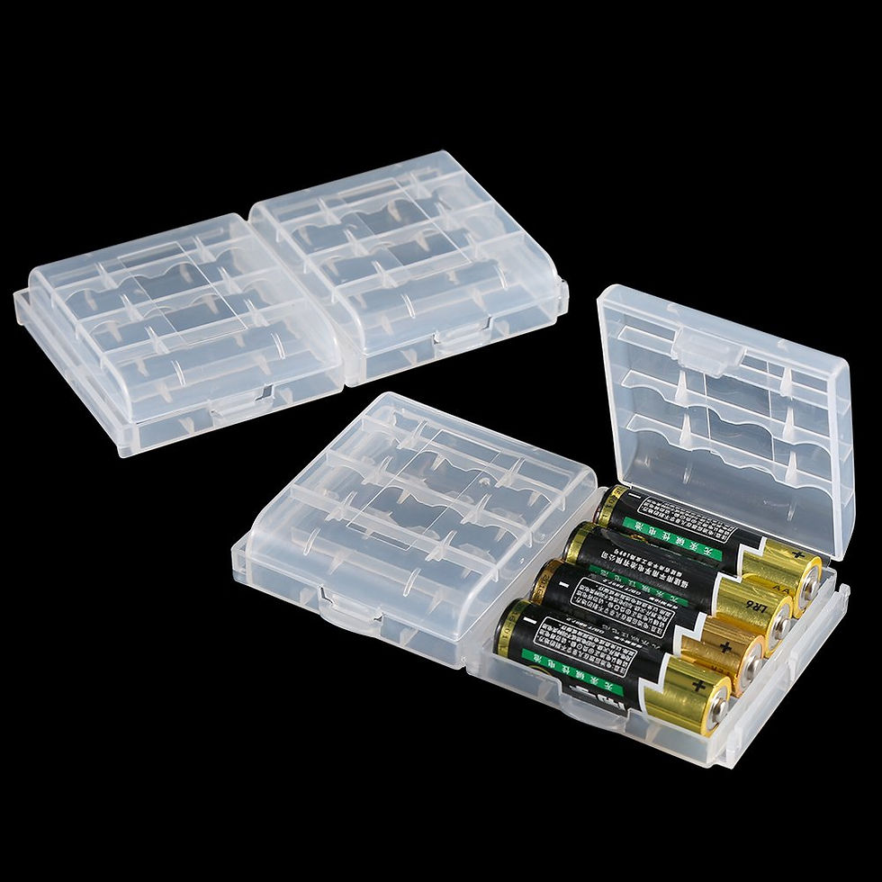 Thumbnail: 10Pcs Transparent AA/AAA Battery Case, Multifunctional Storage Box for Travel