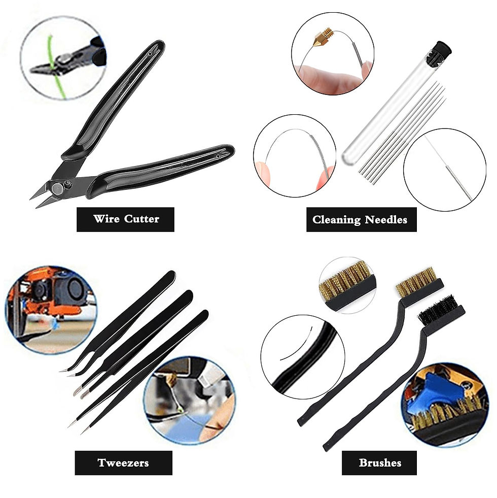 Thumbnail: 62pcs Tools, Accessories Kit Kit, 3D Printer Needle Files, Brushes, Cutters,