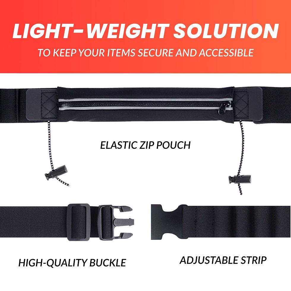 Thumbnail: Triathlon Race Belt with Bib Holder - Running Gel Pack Water-Resistant