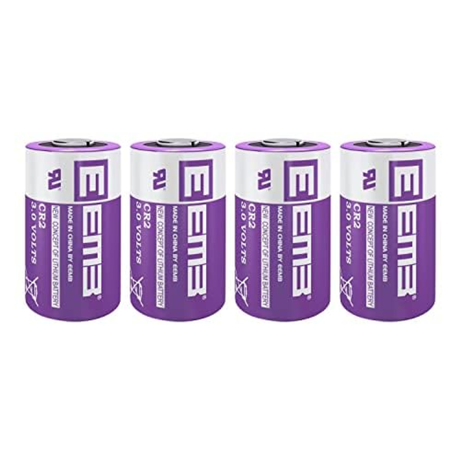 EEMB 4-Pack CR2 3V 850mAh Lithium Batteries for Fujifilm Flashlights Calculators