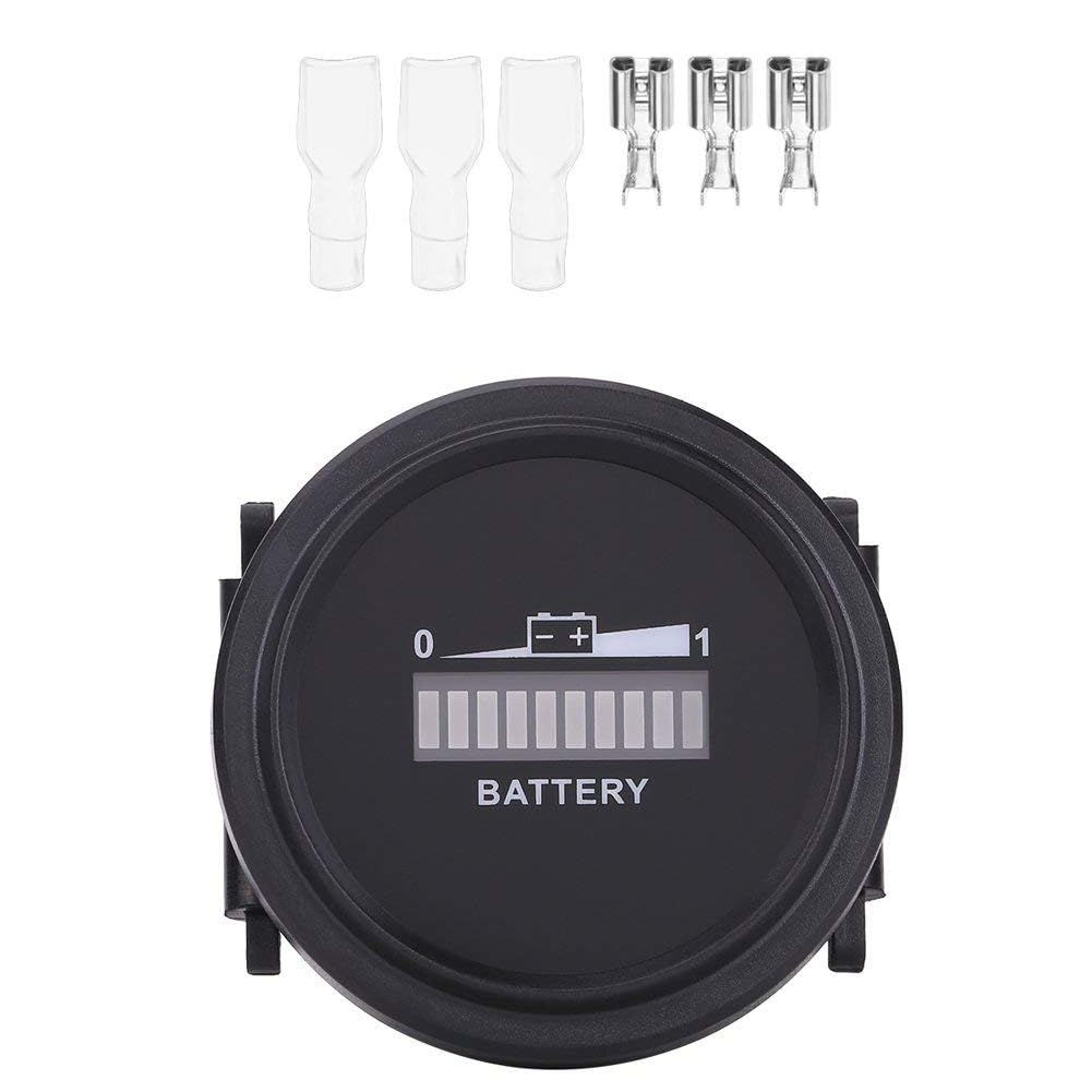 Unifizz LED Battery Indicator Meter for 12V-72V Batteries, Digital Gauge