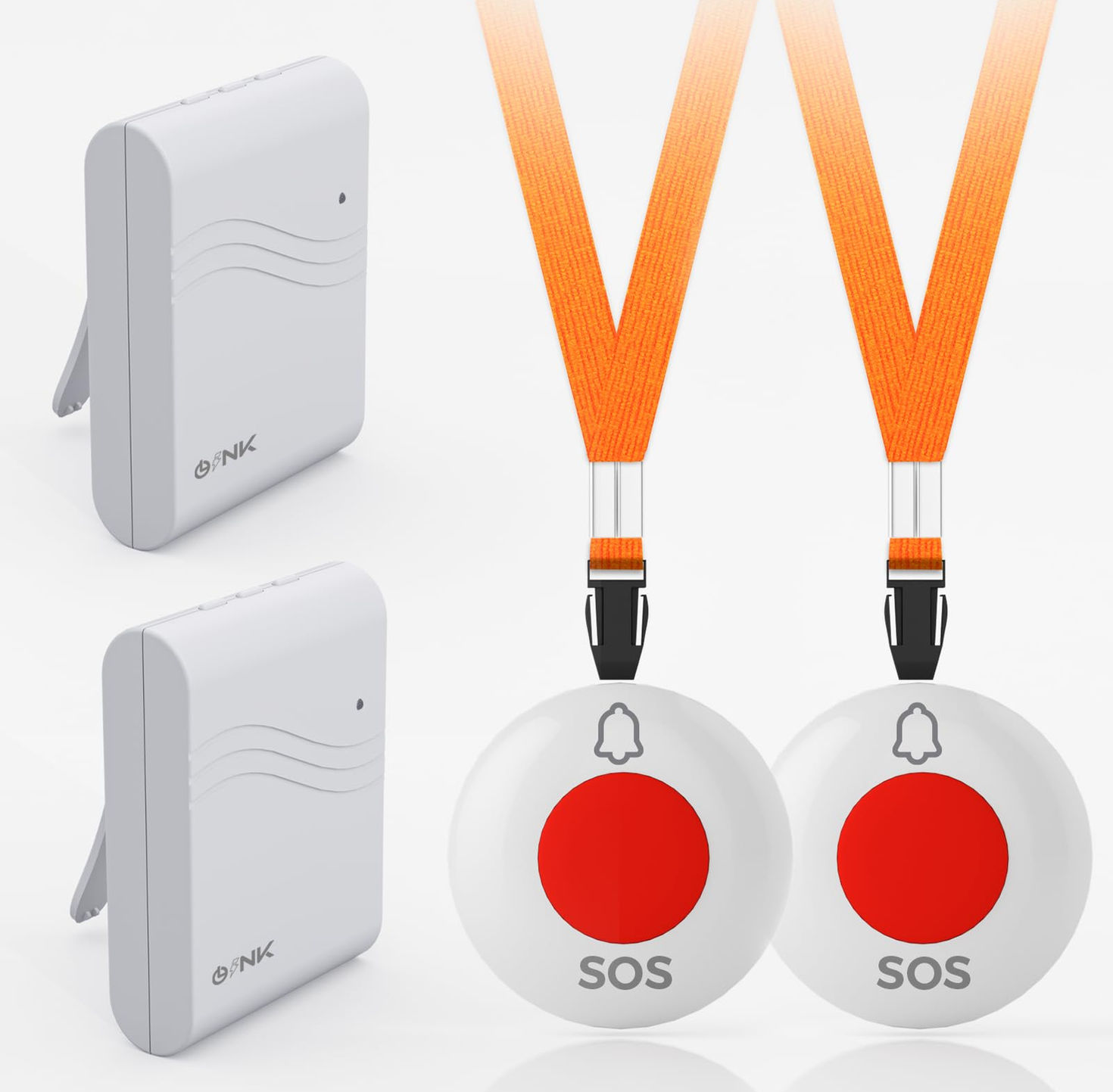 Caregiver Pager Set � 2 Receivers + 2 Transmitters Emergency Alert System