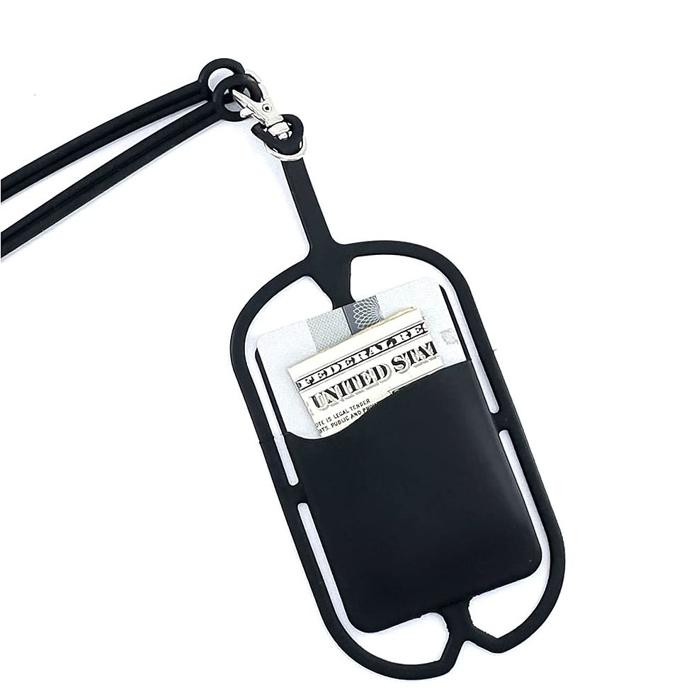 Thumbnail: CalorMixs Silicone Phone Card Holder Sleeves with Wrist Strap,Stretchy Credit Ph