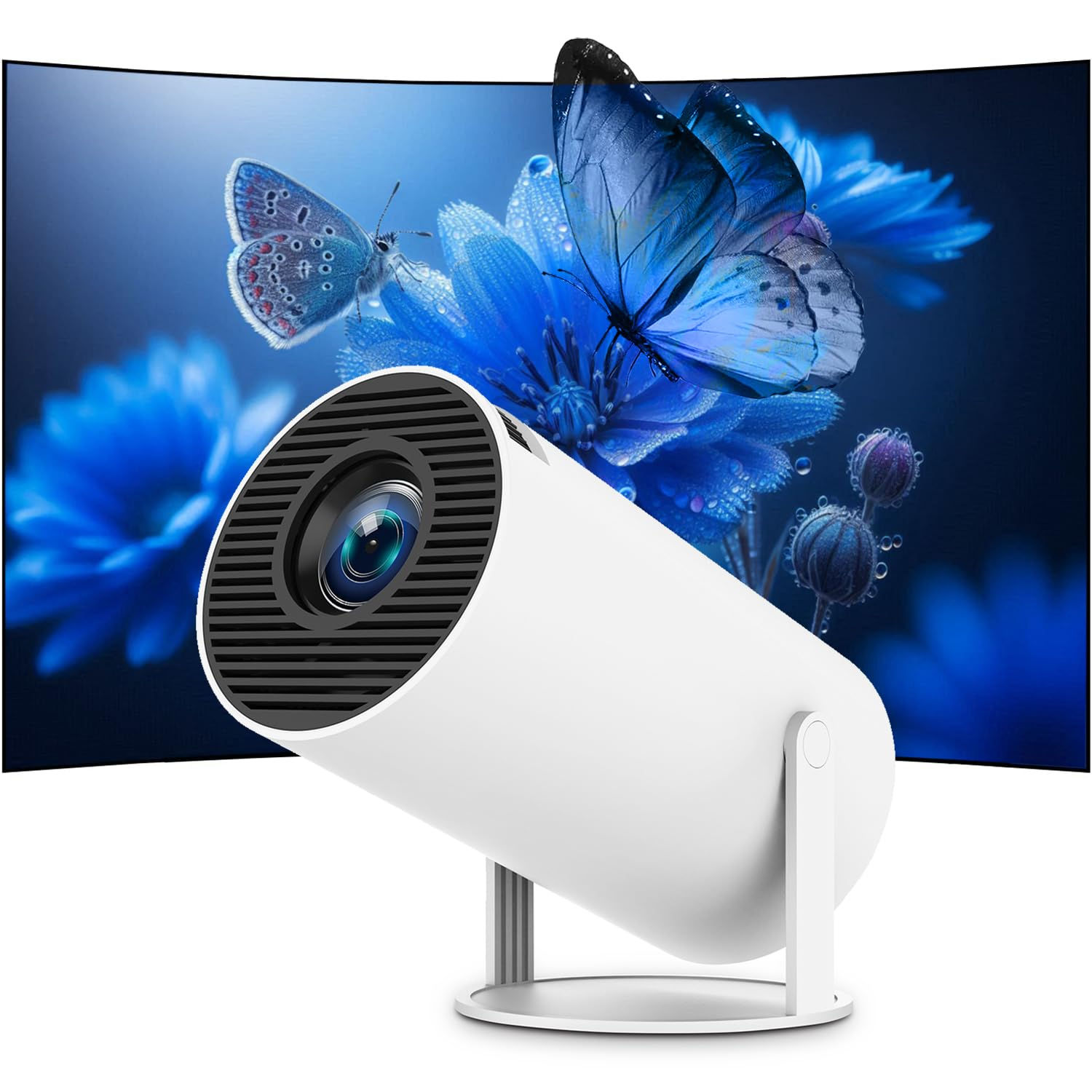 Mini Portable Projector 4K WiFi 6 BT 5.2 Upgraded Portable Projector Full HD