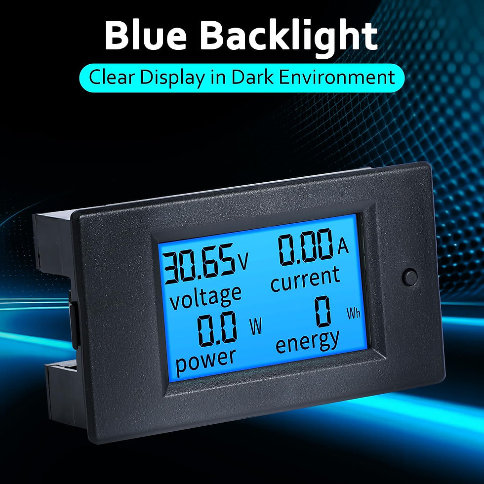 Thumbnail: DROK DC Voltage Meter, LCD Display, 12V-48V Power Monitor for RVs, Solar