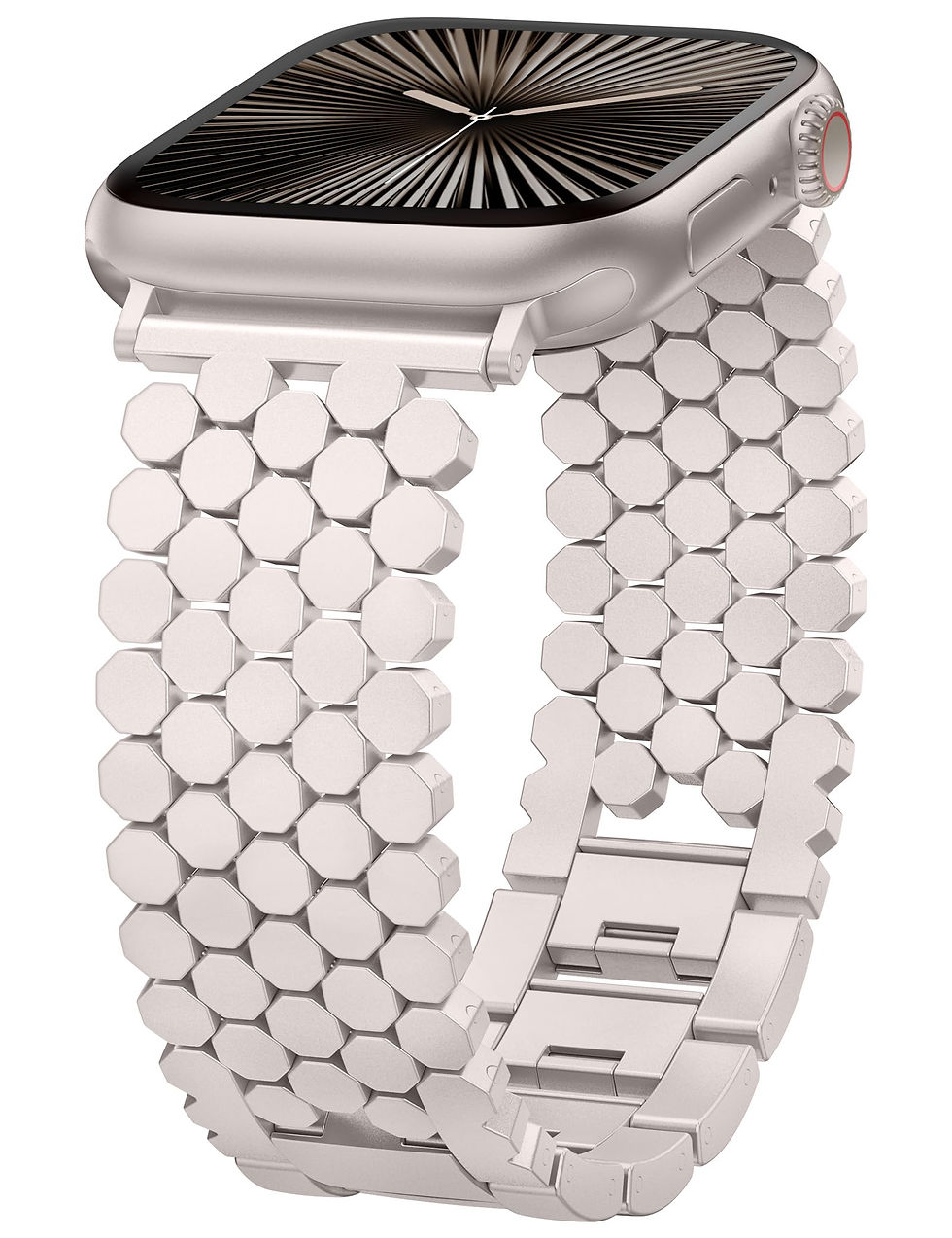 Thumbnail: Minyee Honeycomb Metal Strap for Apple Watch 41/38/44/45/42mm Series 10/9