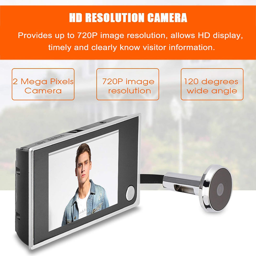 Thumbnail: Digital Peephole Viewer Doorbell HD Security LCD Screen Mini Smart Camera 3.5