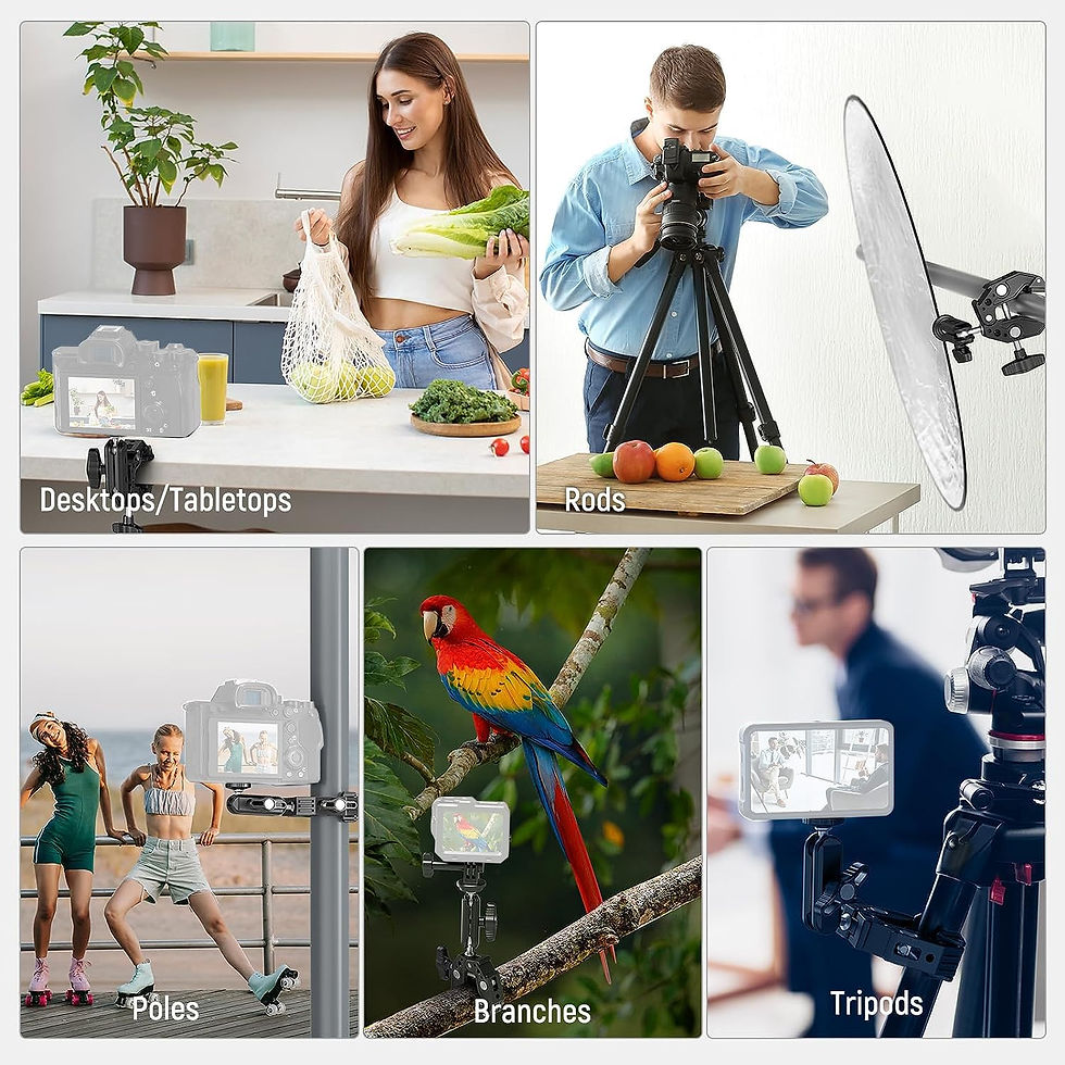 Thumbnail: Neewer Super Clamp with Magic Arm for Cameras, ST83 with Cold Shoe