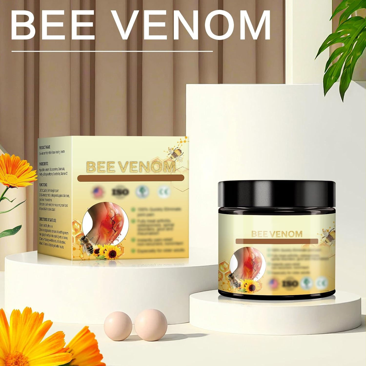 Bee Venom Pain & Bone Healing Cream, 2PC, New Zealand Bee Venom Therapy