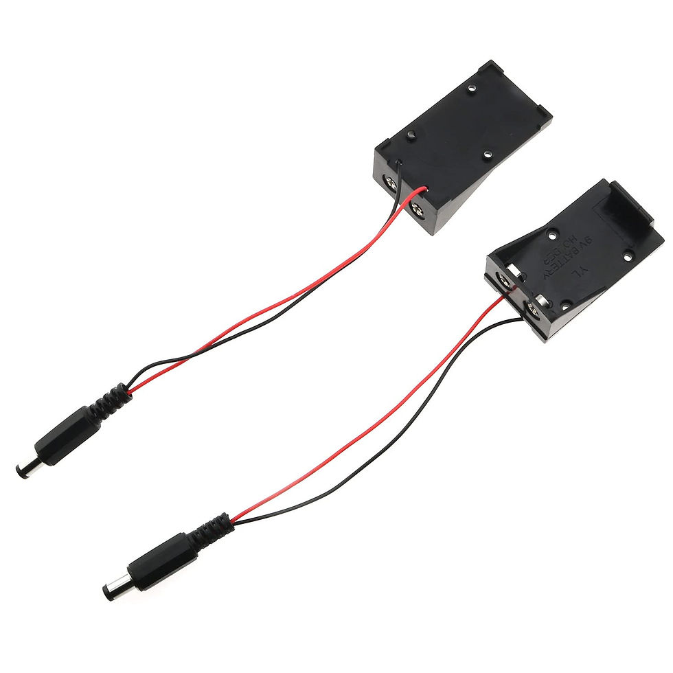 Thumbnail: E-outstanding 9V Battery Holder, 2PCS with DC Plug for Arduino Projects