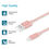 Thumbnail: Dual USB Pink Wall Charger + 6ft Cable for iPhone 14, Samsung, LG (Rose Gold)