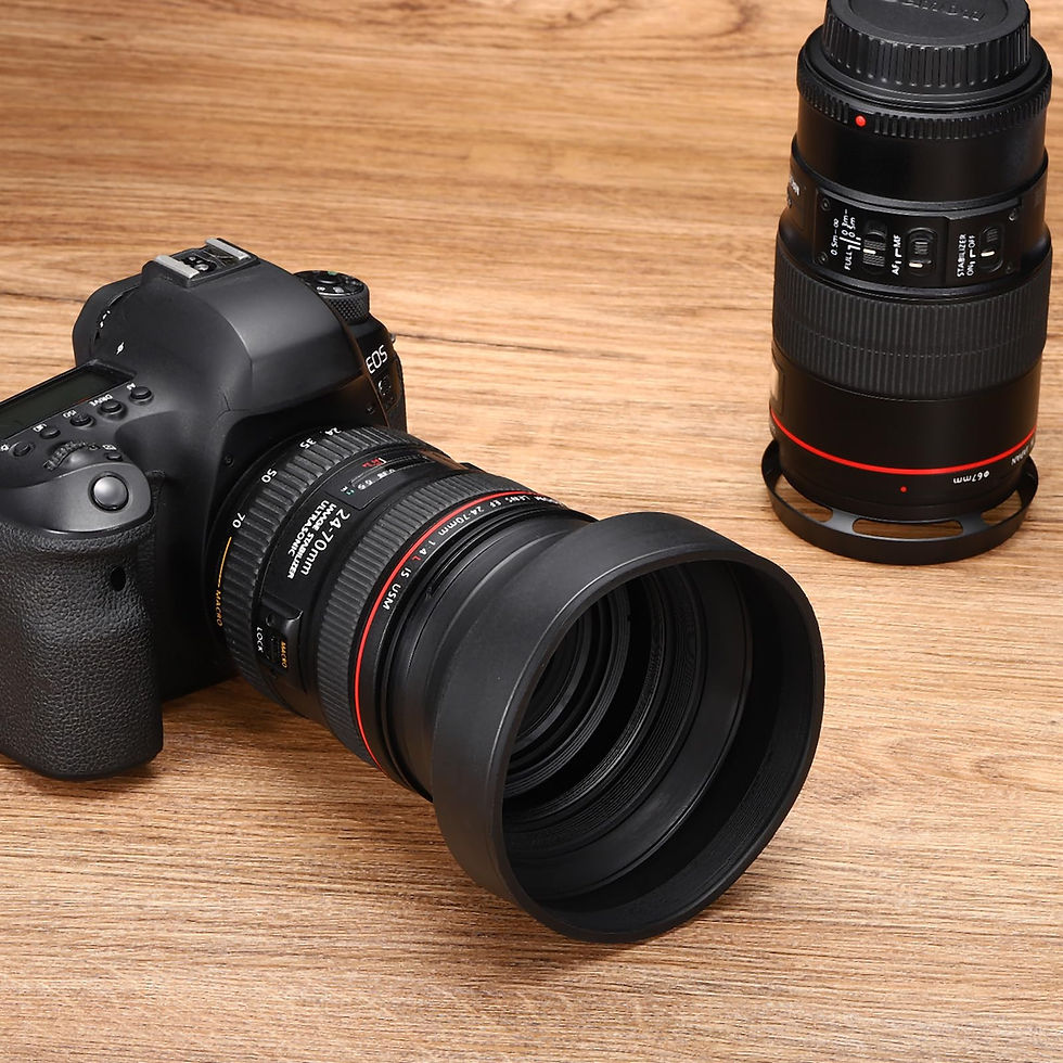 Thumbnail: PATIKIL Lens Hood, Rubber Collapsible Protector 67mm Camera 2Pcs Anti-Reflection