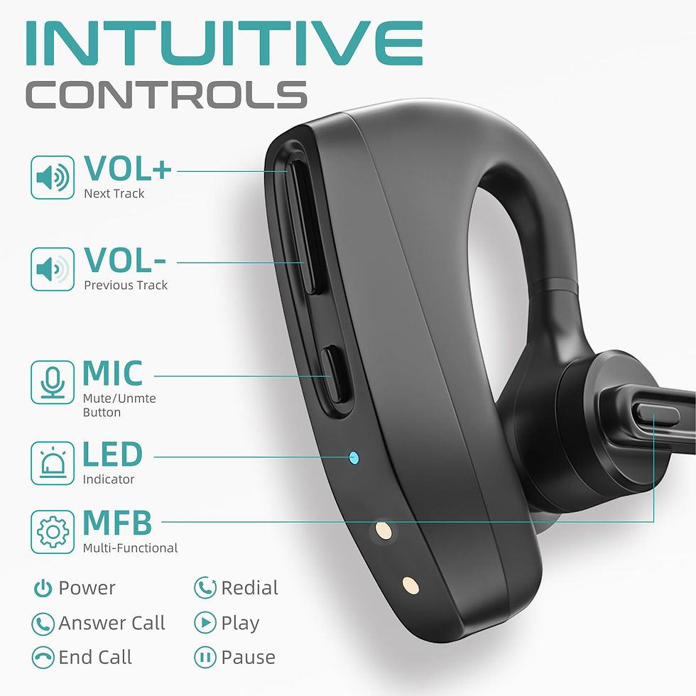 Thumbnail: Wireless Headset with Noise Cancelling Mic, USB Dongle, Bluetooth