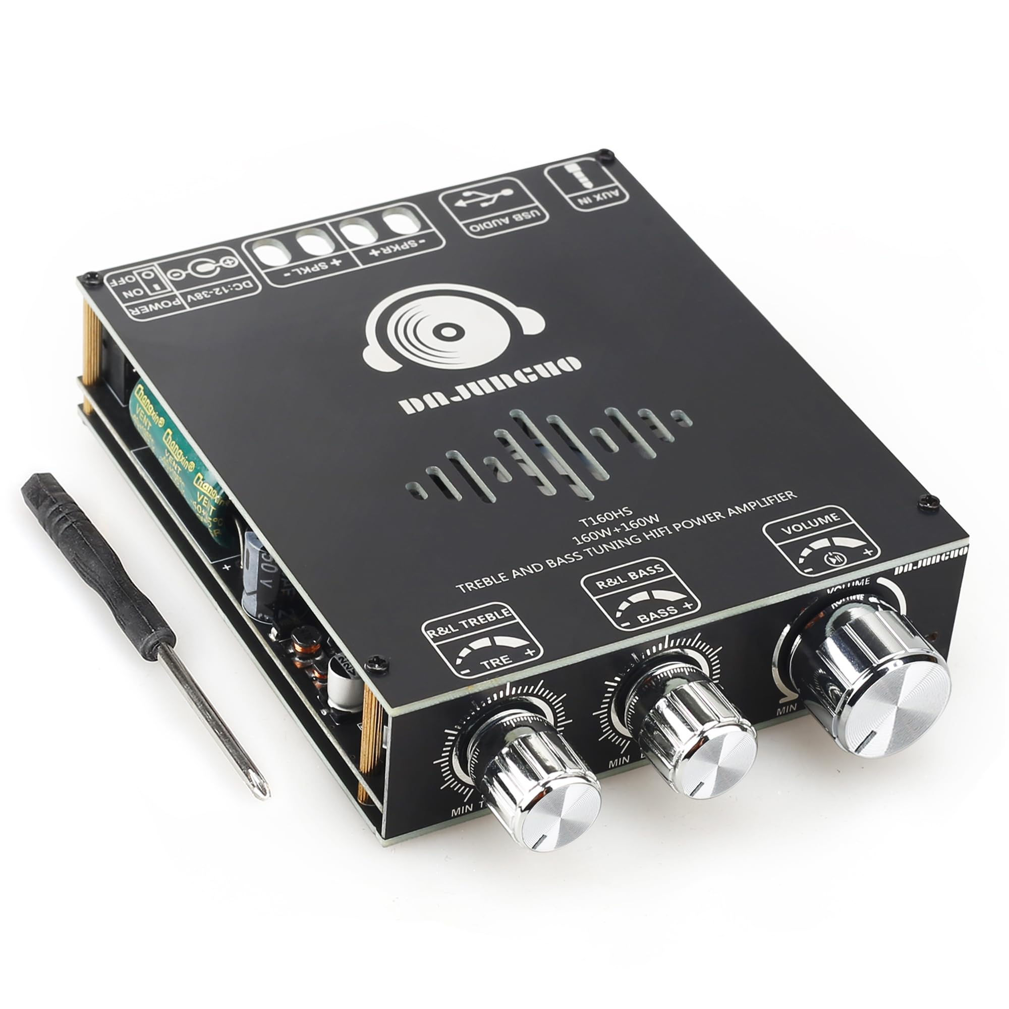 320W Amplifier Board, Bluetooth 5.1, AUX Inputs, TDA7498E for Wireless Speakers