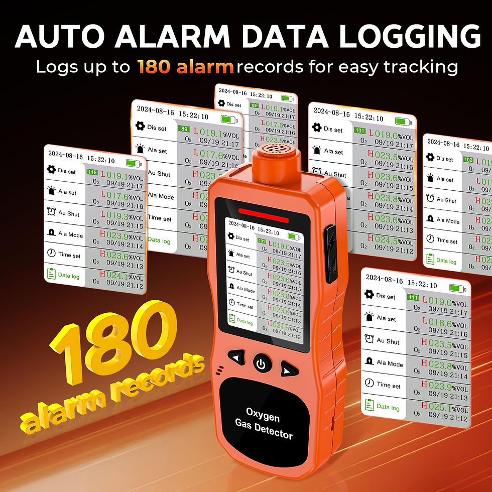 Thumbnail: Portable Detector, with Sound, Vibration Air Quality Oxygen Rechargeable O2