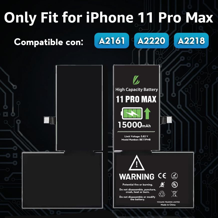 Thumbnail: LL TRADER Battery for iPhone Pro Capacity 11 Max 15000 Battery for iPhone