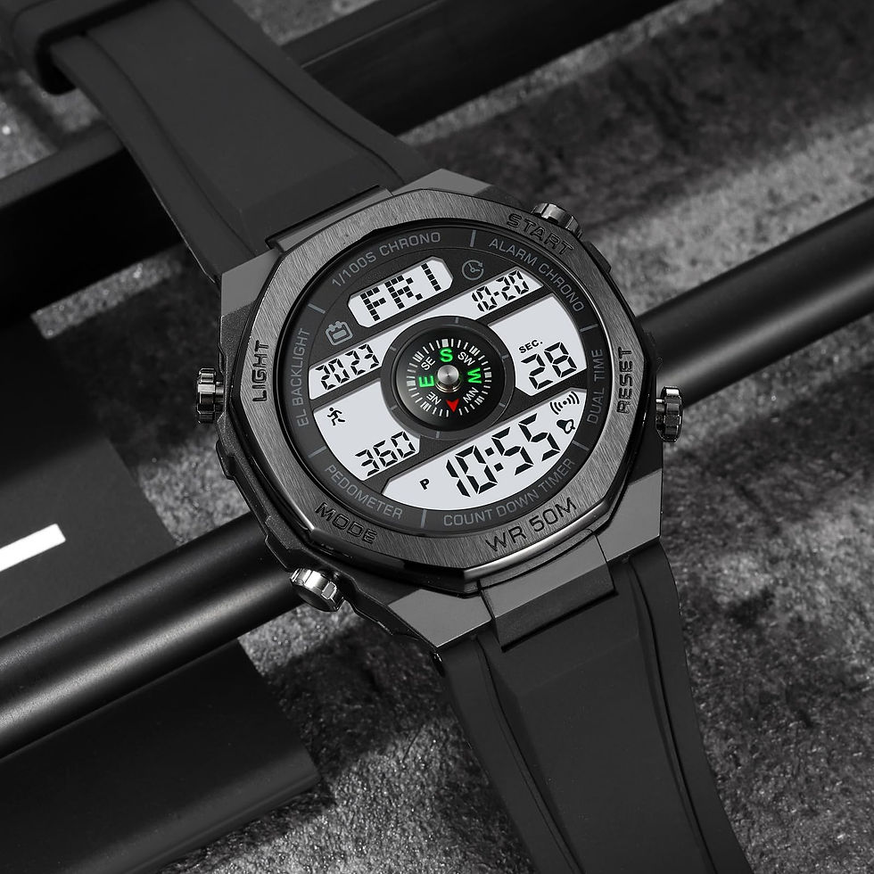 Thumbnail: TOOCAT Outdoor Wristwatch (Unisex), Water-Resistant Watch with Multifunctional
