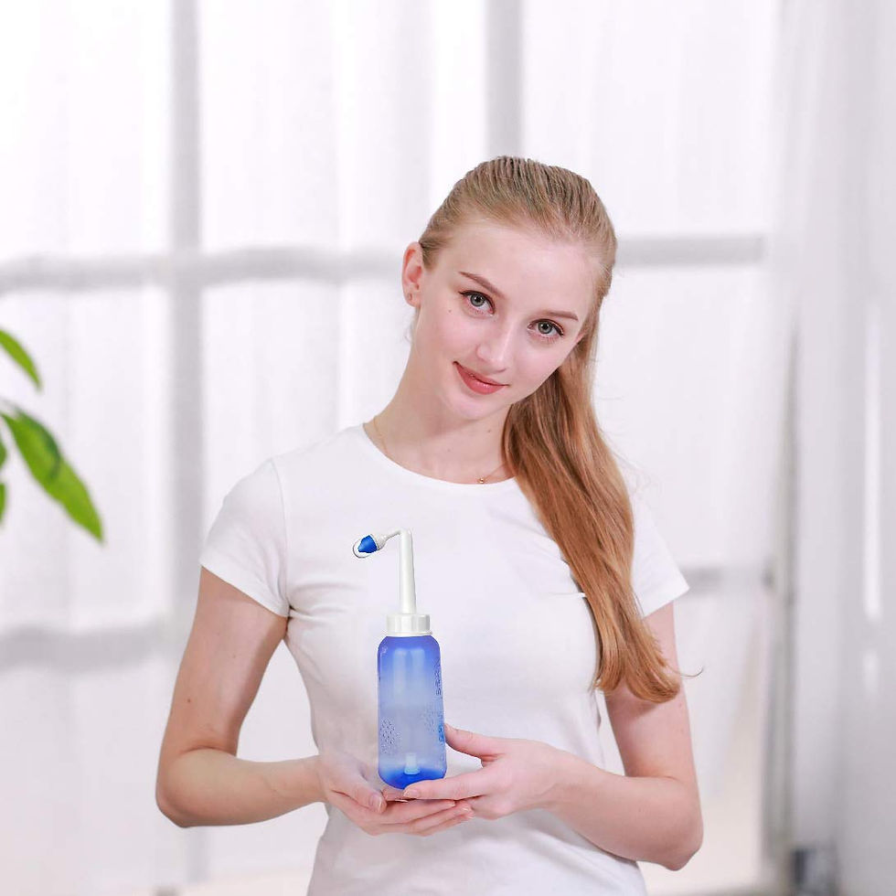 Thumbnail: 40 Nasal Rinse Mix + Neti Pot, 300ml Sinus Bottle with Salt & Spray