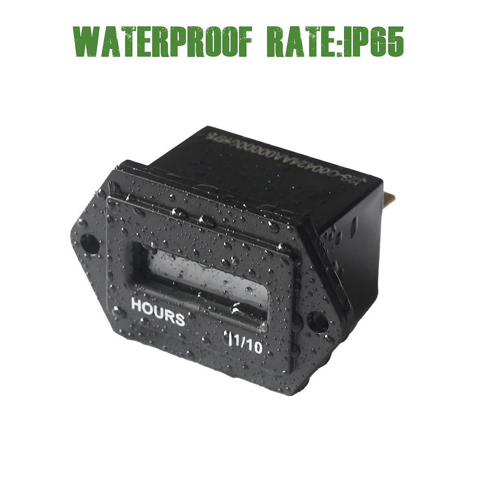 Thumbnail: Yooreal LCD Digital Hour Meter, DC 4.5V-90V for Lawn Mower, Generator