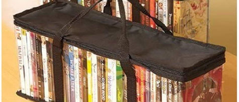 Set of 2 DVD Storage Bags (Holds 40 DVD's Each - 80 Total!). Convenient Travel C