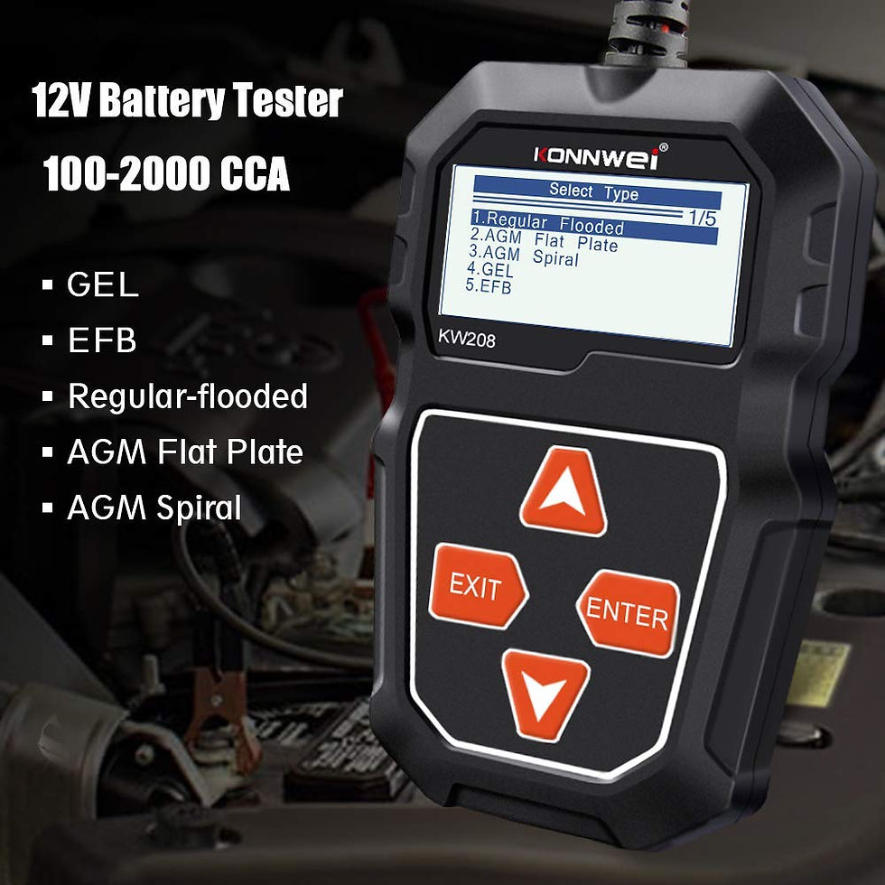 Thumbnail: KONNWEI KW208 12V Car Battery Tester, Digital Auto Battery Analyzer