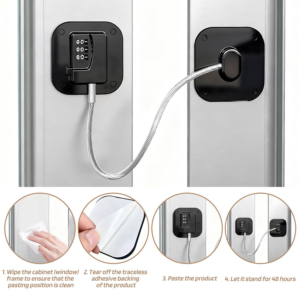 Thumbnail: 4 Set Lock for Kids Heavy Duty Locks Baby Latch with Code Drawers Safety Pantry