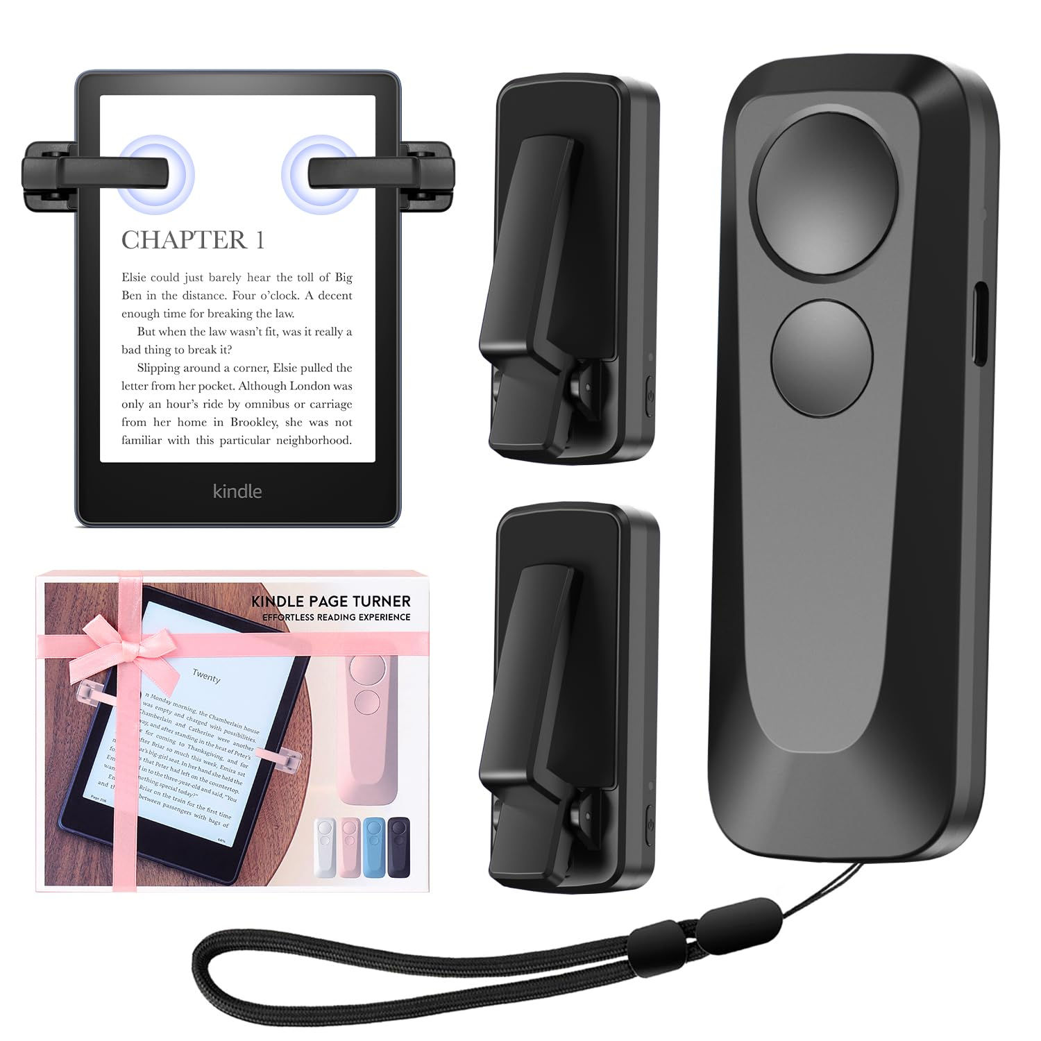 RF Kindle Page Turner, Remote for Paperwhite Oasis, iPhone, Android Ebook Pages